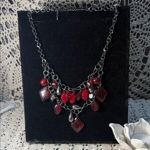 Elegant Red Beaded Necklace